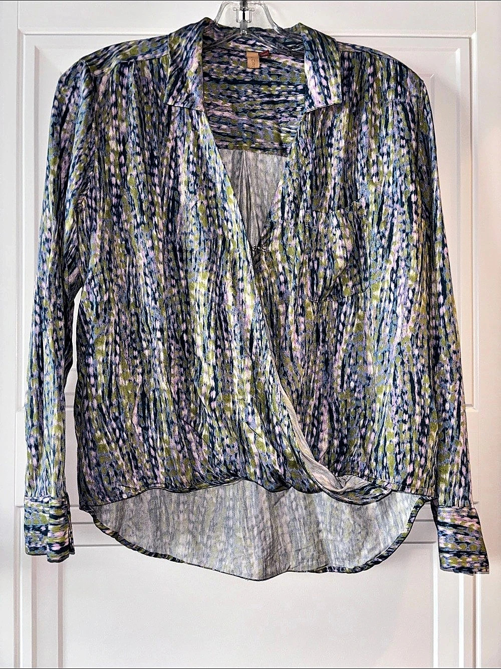 Anthropologie Pilcro Tisha Surplice Blouse Size Small